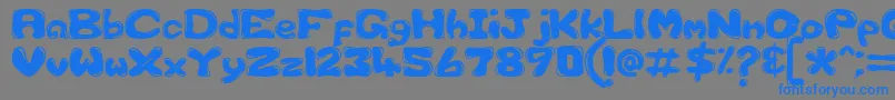 Police Gfscus1d – polices bleues sur fond gris