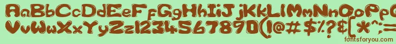 Gfscus1d Font – Brown Fonts on Green Background