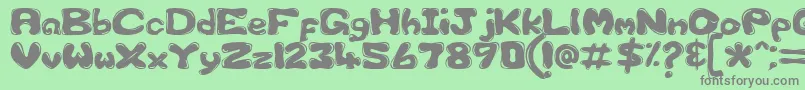 Gfscus1d Font – Gray Fonts on Green Background