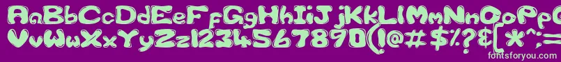 Gfscus1d Font – Green Fonts on Purple Background