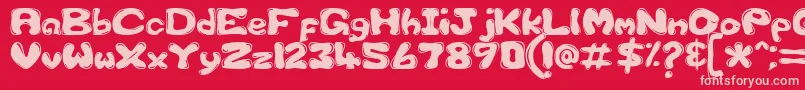 Gfscus1d Font – Pink Fonts on Red Background