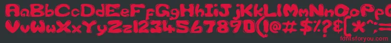 Gfscus1d Font – Red Fonts on Black Background