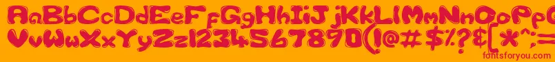 Шрифт Gfscus1d – красные шрифты на оранжевом фоне