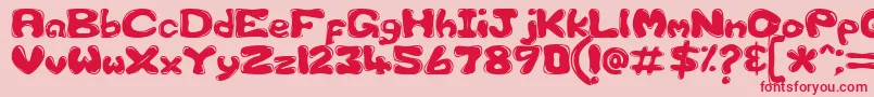 Gfscus1d Font – Red Fonts on Pink Background