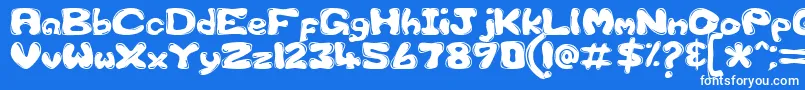 Gfscus1d Font – White Fonts on Blue Background