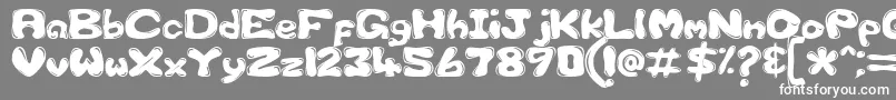 フォントGfscus1d – 灰色の背景に白い文字