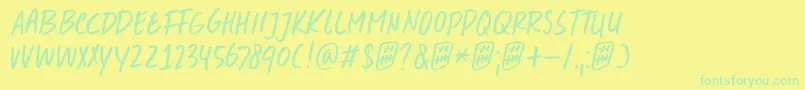 Más sobre la fuente DkDoubleQuick fuente DkDoubleQuick – Fuentes Verdes Sobre Fondo Amarillo