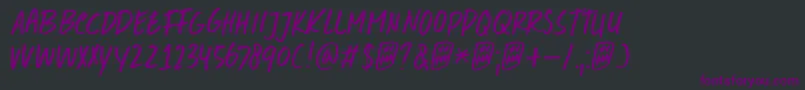 DkDoubleQuick Font – Purple Fonts on Black Background