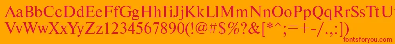 Newtongtt Font – Red Fonts on Orange Background