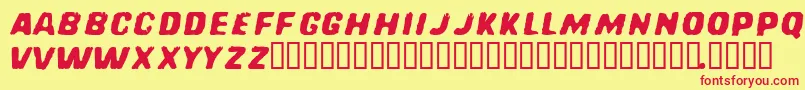 RedCometFiveToMars Font – Red Fonts on Yellow Background