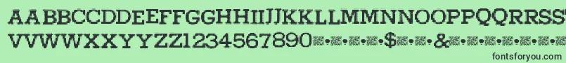 Higherpixels-fontti – mustat fontit vihreällä taustalla