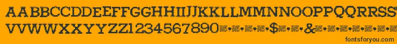 Шрифт Higherpixels – чёрные шрифты на оранжевом фоне