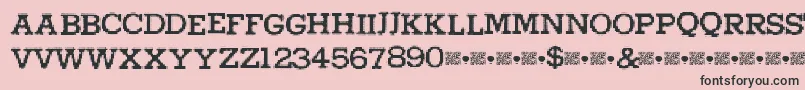 フォントHigherpixels – ピンクの背景に黒い文字
