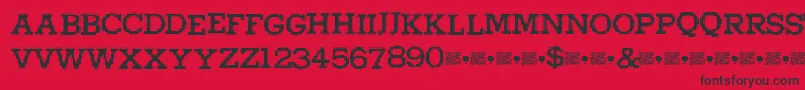 Czcionka Higherpixels – czarne czcionki na czerwonym tle