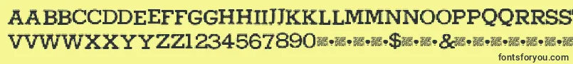 Higherpixels-fontti – mustat fontit keltaisella taustalla