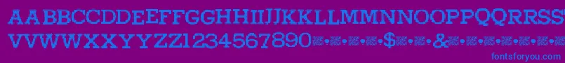 Higherpixels-Schriftart – Blaue Schriften auf violettem Hintergrund