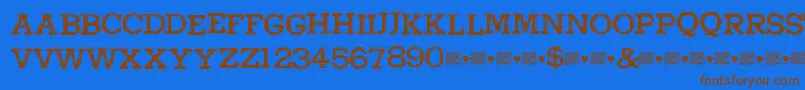 Higherpixels Font – Brown Fonts on Blue Background