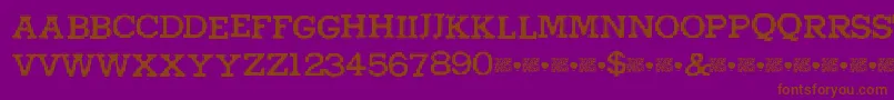 Higherpixels-Schriftart – Braune Schriften auf violettem Hintergrund