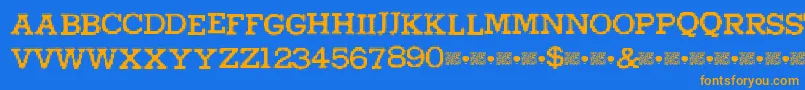 Шрифт Higherpixels – оранжевые шрифты на синем фоне