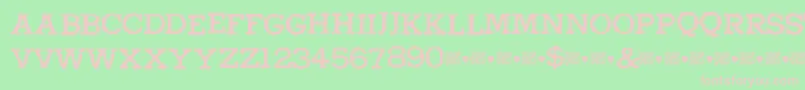 Higherpixels-Schriftart – Rosa Schriften auf grünem Hintergrund