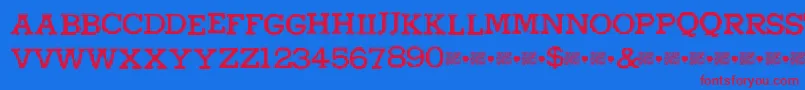 Higherpixels Font – Red Fonts on Blue Background