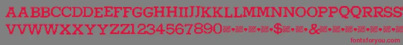 Czcionka Higherpixels – czerwone czcionki na szarym tle