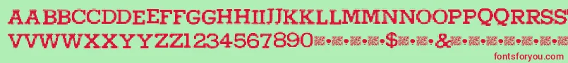 Higherpixels-fontti – punaiset fontit vihreällä taustalla