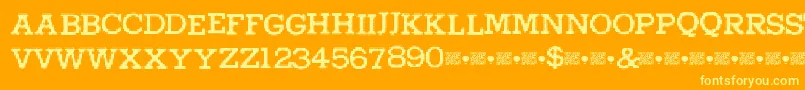 Шрифт Higherpixels – жёлтые шрифты на оранжевом фоне