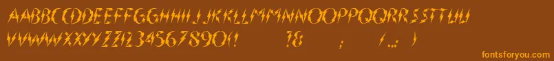 Fonte InnerFlasher – fontes laranjas em um fundo marrom