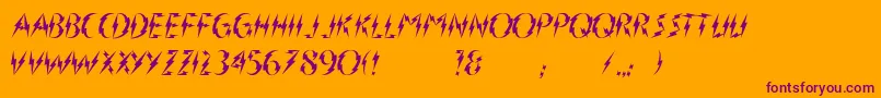 Weitere Informationen zur InnerFlasher-Schriftart InnerFlasher-Schriftart – Violette Schriften auf orangefarbenem Hintergrund