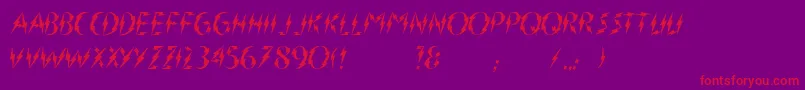Czcionka InnerFlasher – czerwone czcionki na fioletowym tle