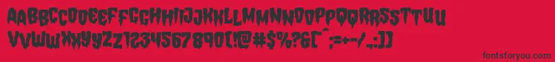 Hemogoblinstag Font – Black Fonts on Red Background