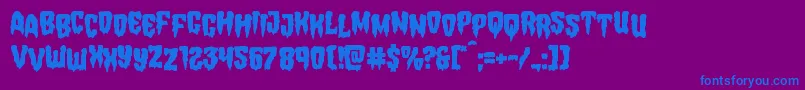 Hemogoblinstag Font – Blue Fonts on Purple Background