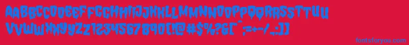 Hemogoblinstag Font – Blue Fonts on Red Background