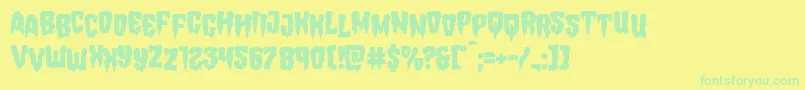Hemogoblinstag Font – Green Fonts on Yellow Background