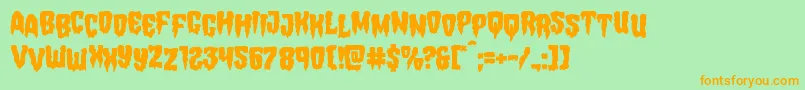 Hemogoblinstag Font – Orange Fonts on Green Background