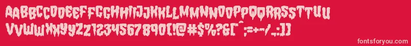 Hemogoblinstag Font – Pink Fonts on Red Background