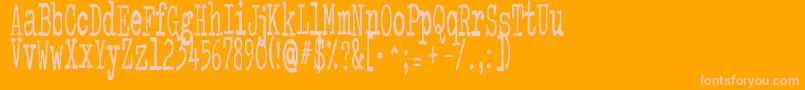 ColourMePurple Font – Pink Fonts on Orange Background
