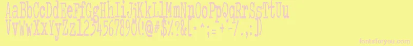 ColourMePurple Font – Pink Fonts on Yellow Background