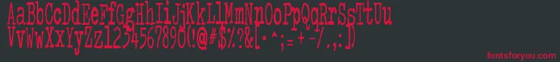 ColourMePurple Font – Red Fonts on Black Background