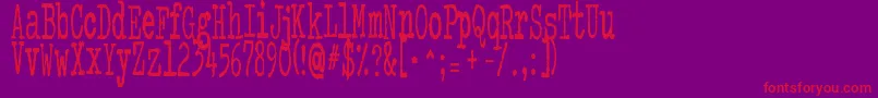 ColourMePurple Font – Red Fonts on Purple Background