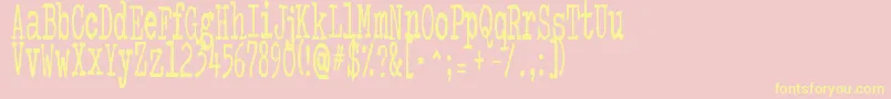 ColourMePurple Font – Yellow Fonts on Pink Background