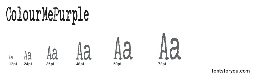 ColourMePurple Font Sizes