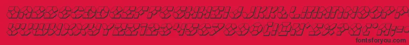 Zoomrunner3Dital Font – Black Fonts on Red Background