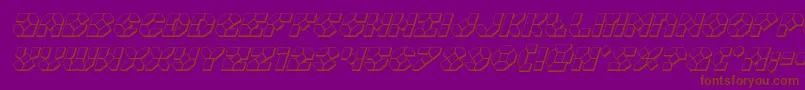 Zoomrunner3Dital Font – Brown Fonts on Purple Background