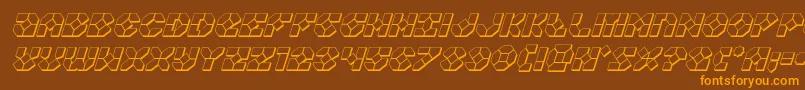 Zoomrunner3Dital Font – Orange Fonts on Brown Background