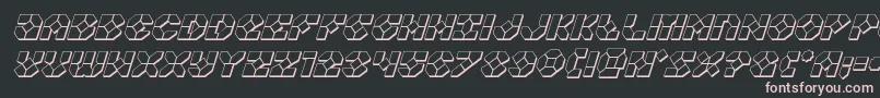 Zoomrunner3Dital Font – Pink Fonts on Black Background