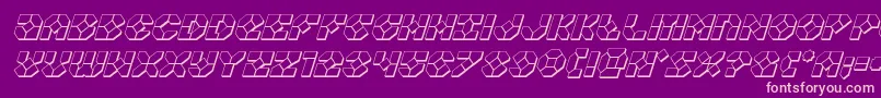 Zoomrunner3Dital Font – Pink Fonts on Purple Background