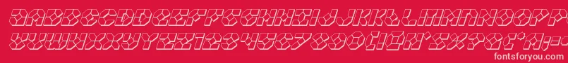 Zoomrunner3Dital Font – Pink Fonts on Red Background