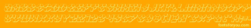 fuente Zoomrunner3Dital – Fuentes Amarillas Sobre Fondo Naranja